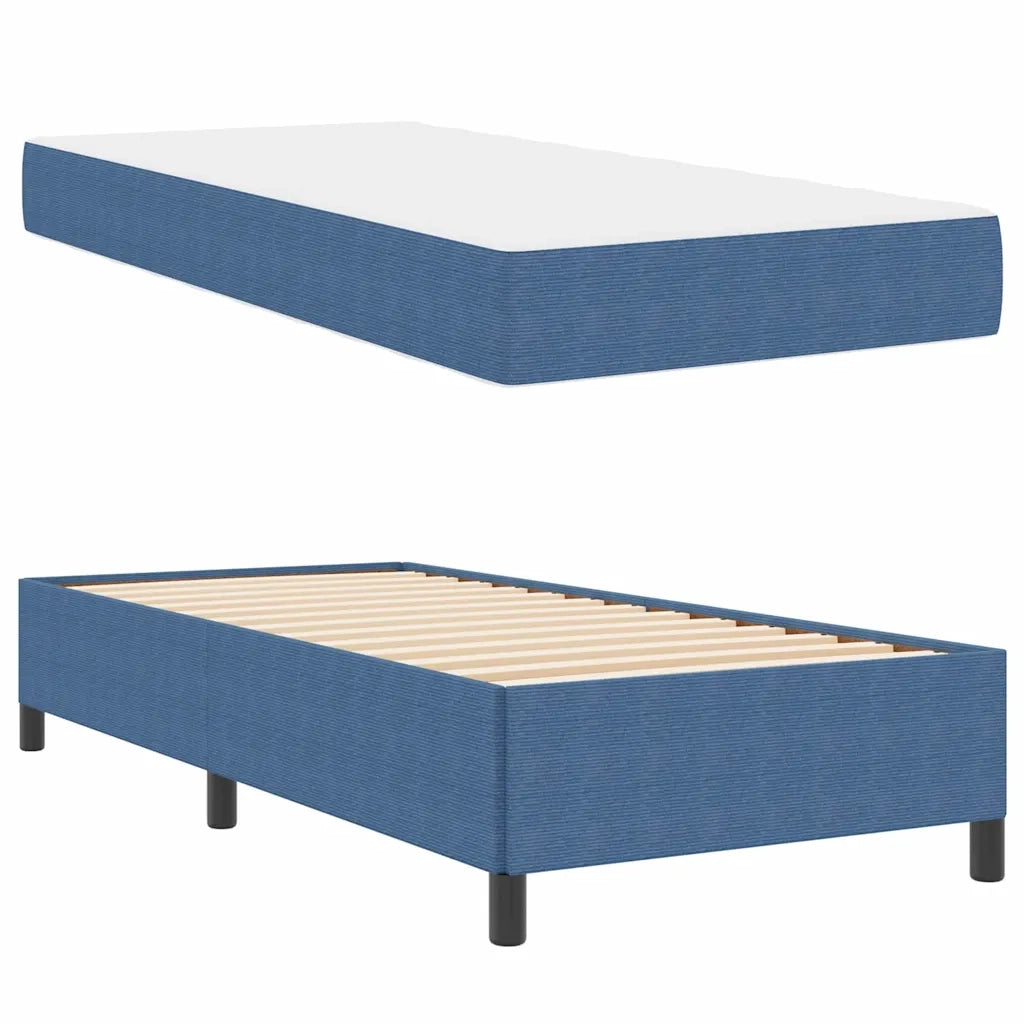 Struttura del letto con materasso-Giroletto Blu 100 x 200 cm Tessuto 768949