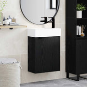 Mobile bagno con rubinetto Rovere Nero 45,5 x 22,5 x 84 cm