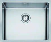 Lavello da incasso in acciaio inox a una vasca con foro per miscelatore 54x44cm Coveh