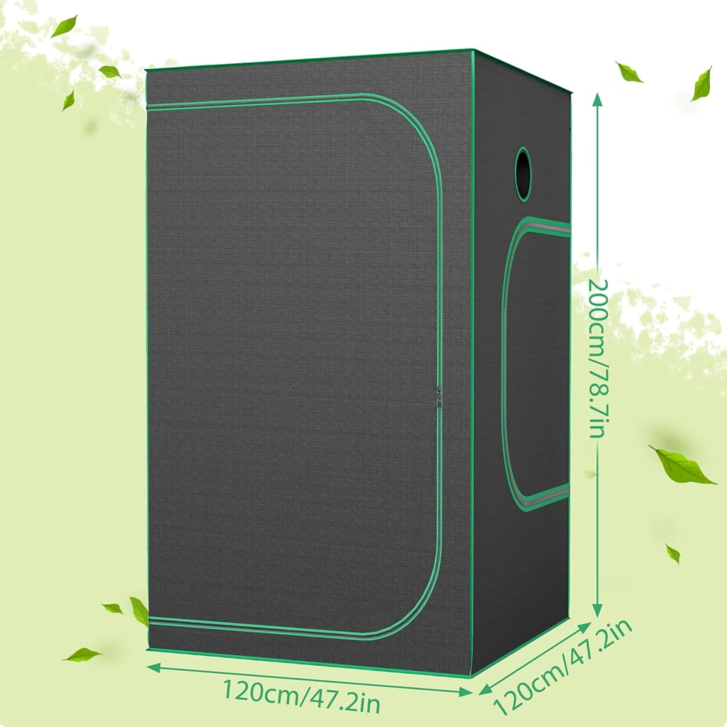 Grow Tent - Tenda da coltivazione, 120 x 120 x 200 cm, con Mylar riflettente, impermeabile, per piante in crescita, spazio