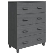 Buffet credenza cassettiera armadio mobile contenitore organizer cucina soggiorno scuro 79 x 40 x 103,5 cm legno di pino massiccio grigio 02_0032166