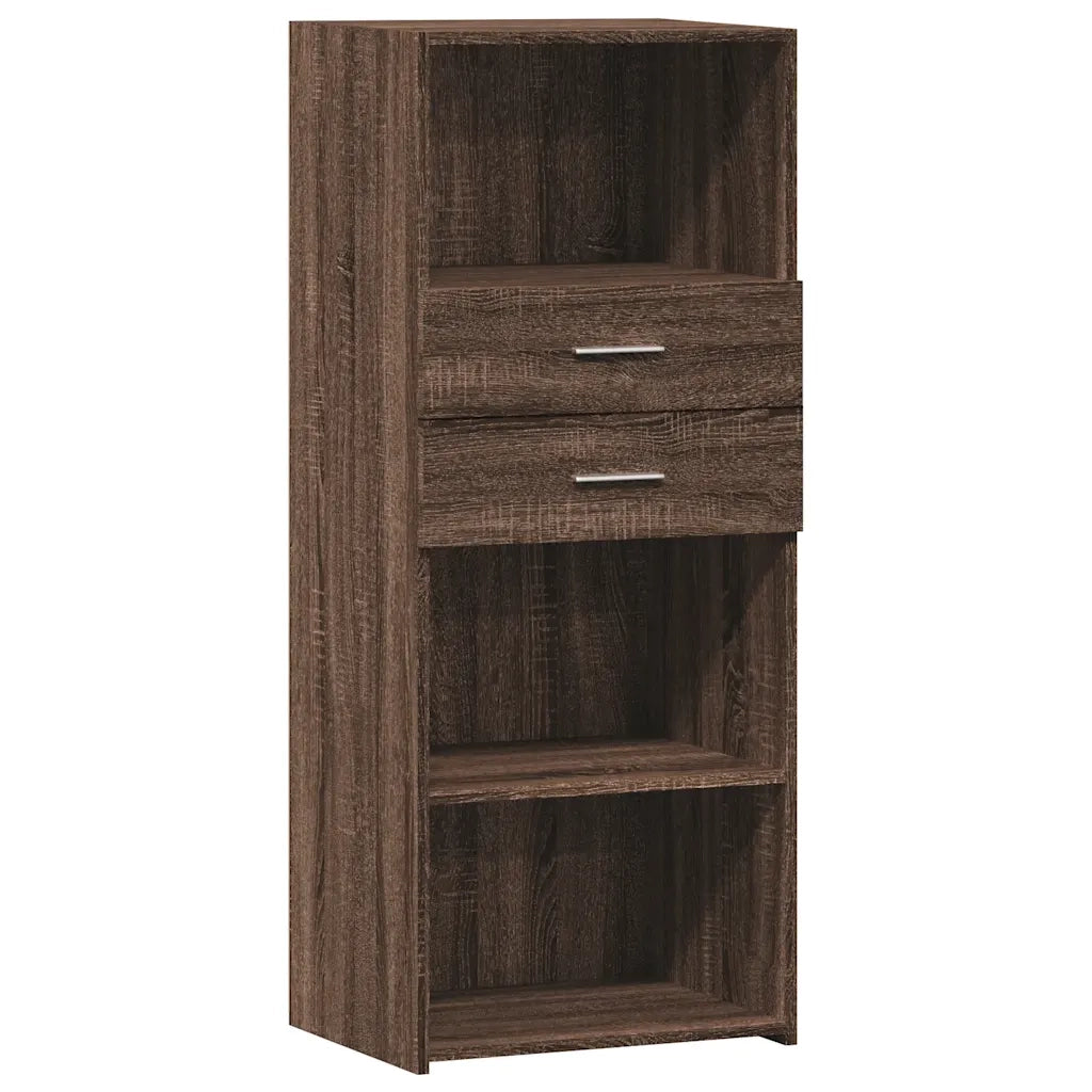 Credenza-Buffet-Armadio da cucina Rovere Marrone 50x42,5x124 cm in Legno Multistrato