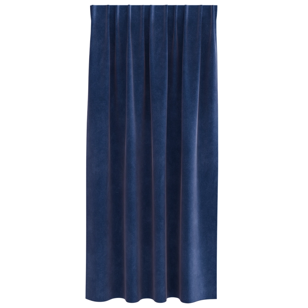 Tende oscuranti  con nastro superiore 2 pcs Blu scuro in velluto