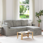 Divano Grigio chiaro 198 x 134 x 80 cm Velluto 42024458