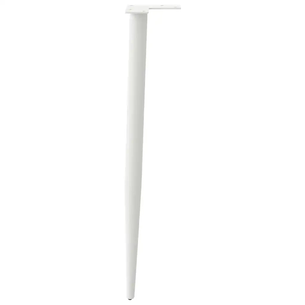 Gambe per Tavolo Consolle Forma Conica 4 pz Bianche 72-73 cm Acciaio 4012517