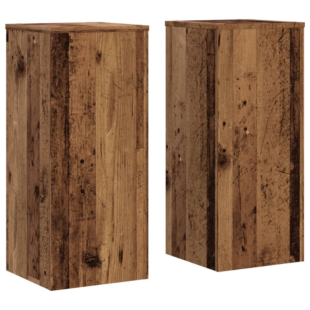 Portavasi mobili per fiori set da 2 legno di recupero legno ingegnerizzato marrone 02_0045377