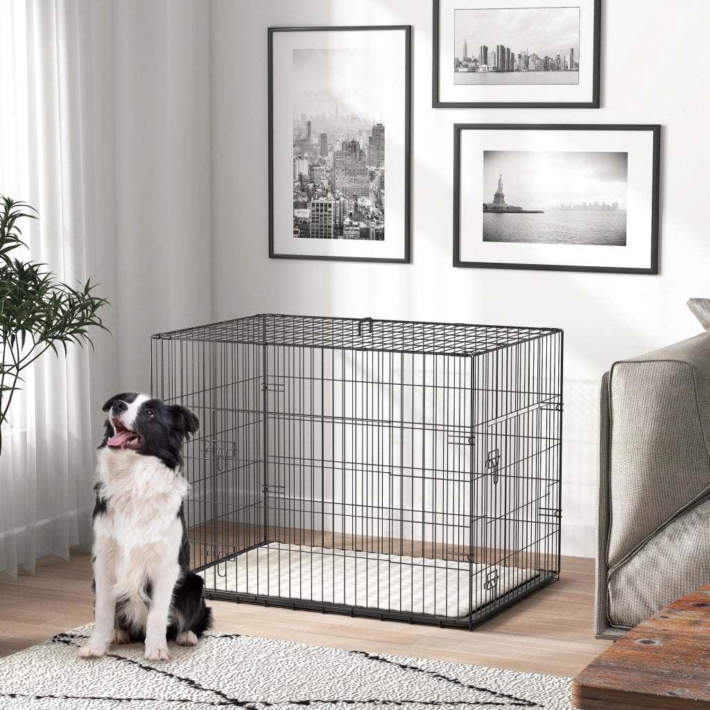 Casetta Trasporto Cane Pieghevole ¨C Zephmum ¨C Nero 90x57.5x62