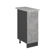 Armadio cucina dispensa alto R-Line Calcestruzzo/Antracite 30 cm PL Marmo Vicco