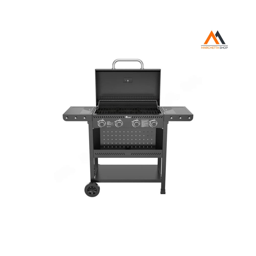 BARBECUE A GAS CARRELLATO 'KASAGRILL' mod. 4 fuochi -kW 2.5