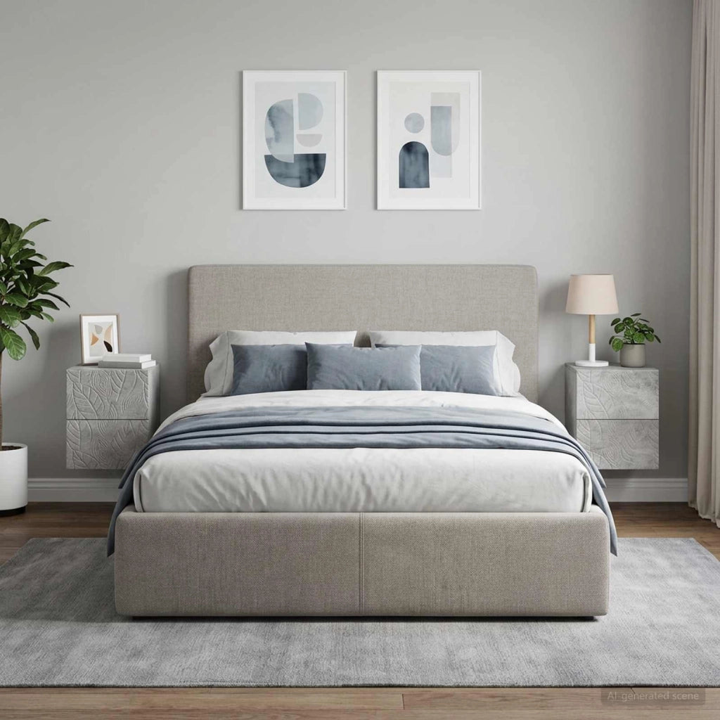 Mobiletto da notte a muro 2 pz Grigio Cemento 34,5 x 33 x 40 cm 898812