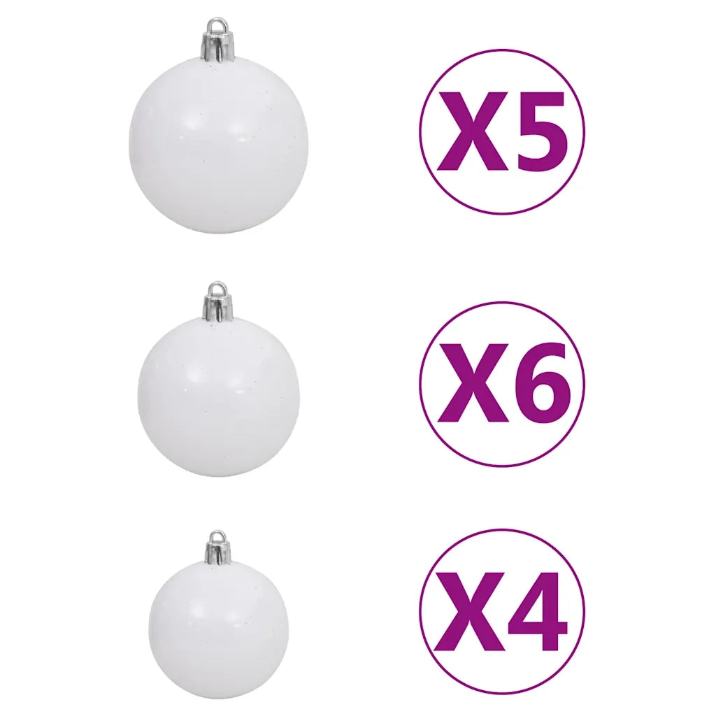 Albero di Natale Preilluminato con Palline 120 cm 230 Rami 3077659