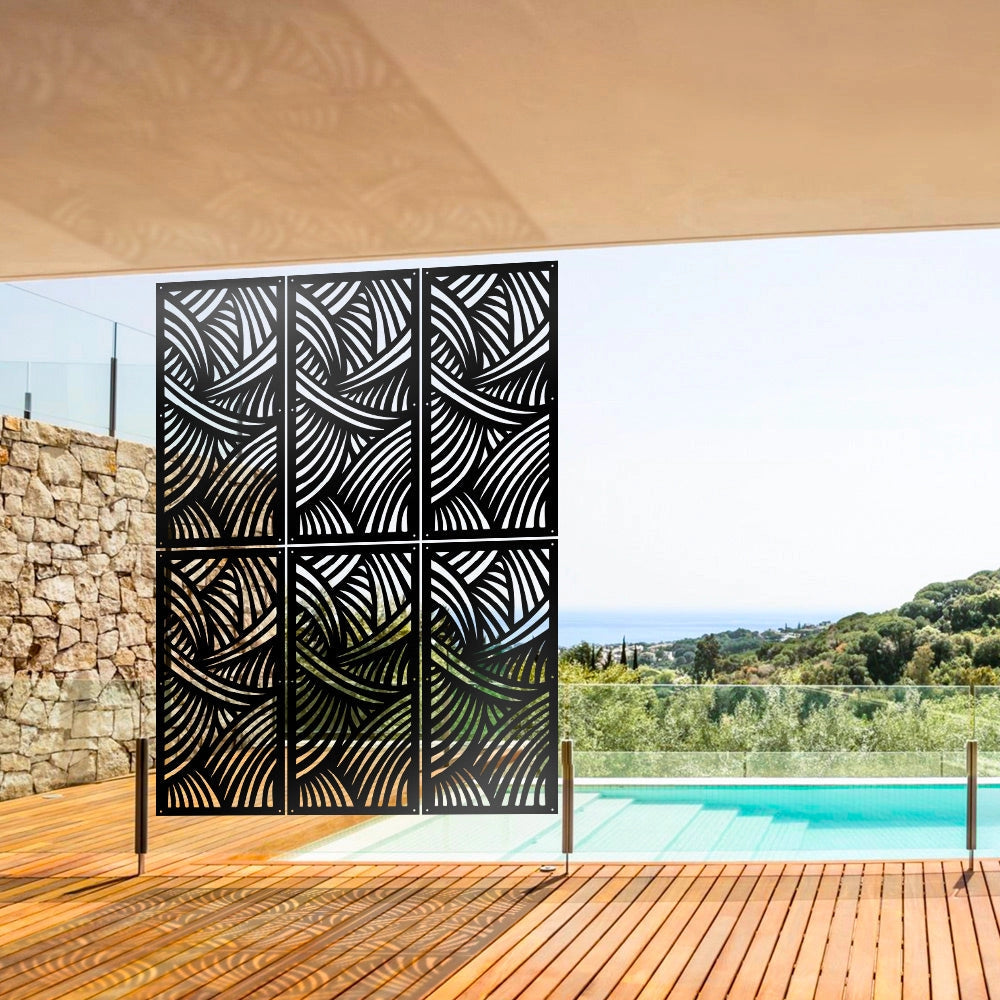 Fasce - Pannello in PVC traforato - Parasole Misura: 50x150 cm, Colore: nero