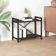 Libreria-Scaffale per Libri-Mobile di Stoccaggio Rovere Nero 60 x 30 x 50 cm Legno multistrato