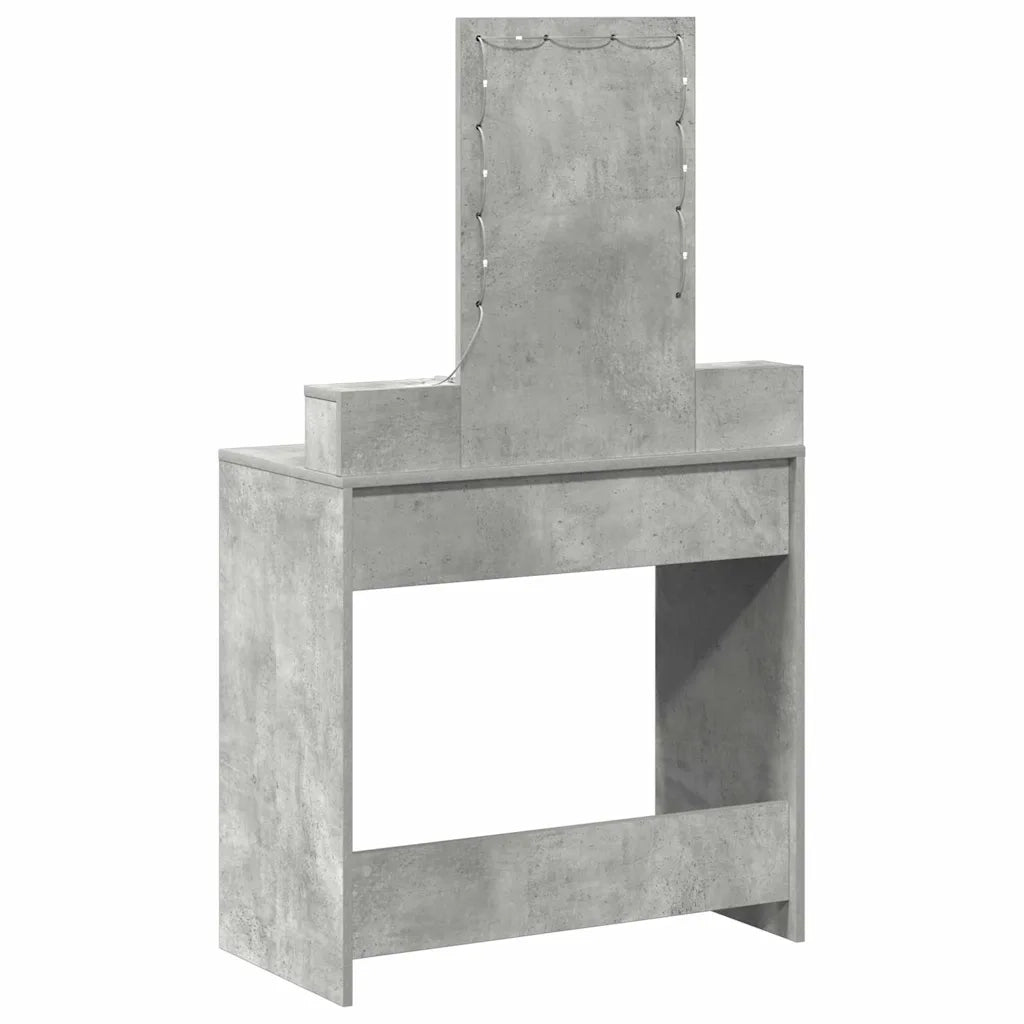 Toeletta | Tavolo da Trucco Grigio 79 x 41 x 140 cm Legno multistrato