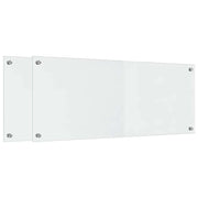 Set di 2 paraschizzi moderni per cucina 100 x 40 cm resistenti al calore facili da pulire in vetro temperato trasparente 02_0056303