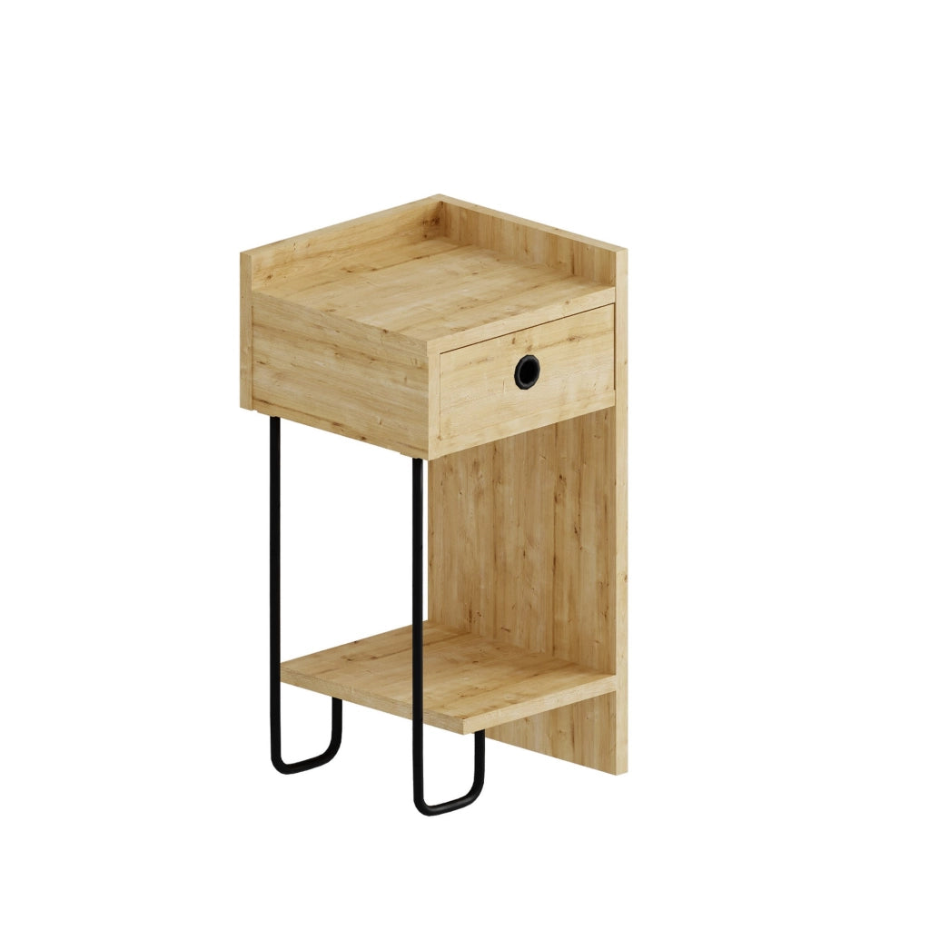 Comodino in legno "Sirius" 32 x 30 x 61 cm - Rovere