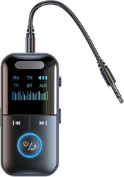 Trasmettitore e ricevitore Bluetooth 5.4, adattatore 4-in-1 per trasmettitore wireless, adattatore AUX per aerei, auto, laptop, radio, TV
