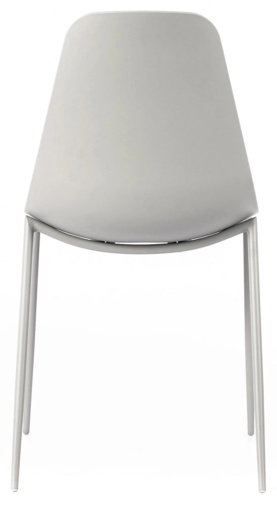 Set 4 Sedie 49x48,5x88 cm in Polipropilene Grigio Chiaro