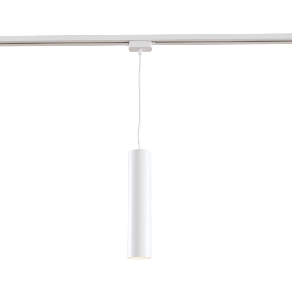 Faretto a Sospensione per Sistema Illuminazione Binario 50W GU10 in Alluminio  Bianco