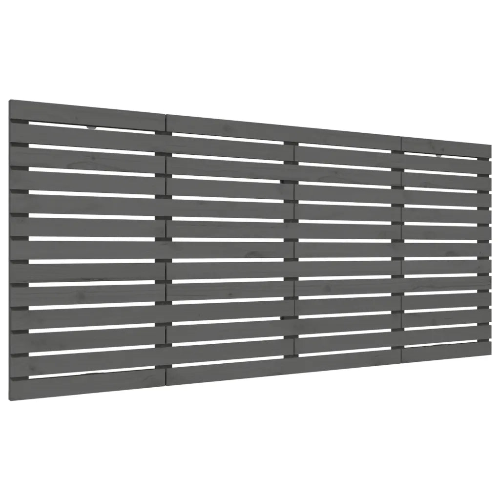 Testiera da Parete Grigia 206x3x91,5 cm Legno Massello di Pinocod mxl 129900
