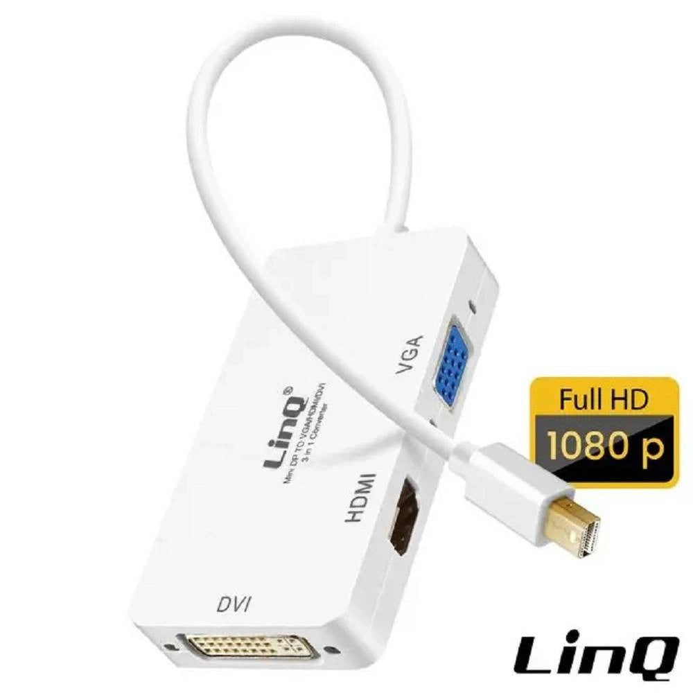 Trade Shop - Adattatore Convertitore Da Mini Displayport 3in1 A Vga Hdmi Dvi Proiettori Mdp-443 -