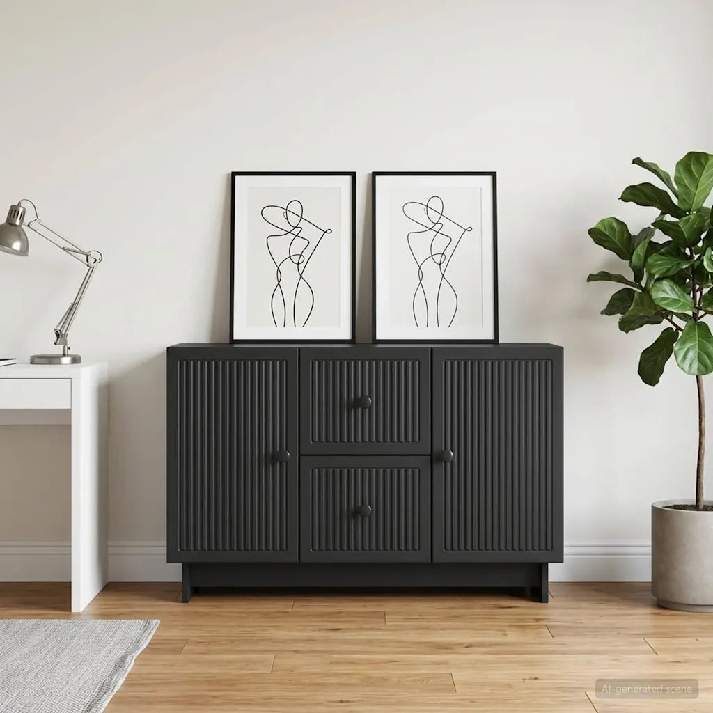 Credenza Nero 89 x 34,5 x 60 cm Legno ingegnerizzato 893966