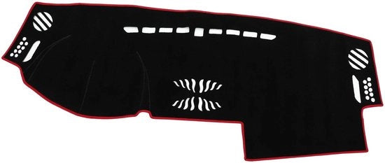 Coprimostrato antiscivolo per Land Rover LR2/Freelander 2 - Polyester - Nero/Rosso - Interiore migliorato - Aperture riservate - Coprimostrato antiscivolo