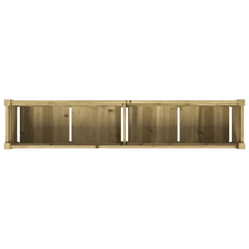 Fioriera aiuola rialzata fioriera aiuola giardino terrazza set da 2 legno di pino impregnato marrone 02_0039029