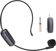 Microfono UHF a Batteria 2-in-1 - Microfono Portatile e In-cabina con 50m di Portata per Educazione, Fitness e Altoparlanti PA