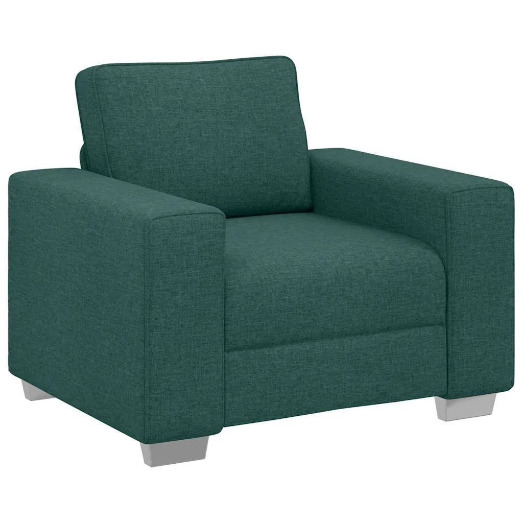 Poltrona Sofa Verde Scuro 100 cm Tessuto 4105212