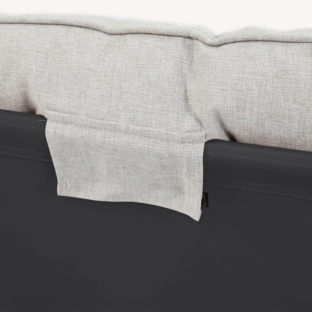 Set di 5 Mobili da Giardino Kivanta 2 Tavolini Rotondi 2 Poltrone e Divano - Grigio Scuro/Beige [en.casa]