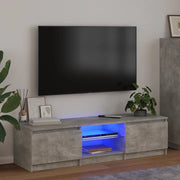 Mobile Porta TV con Luci LED Grigio Cemento 140x40x35,5 cm