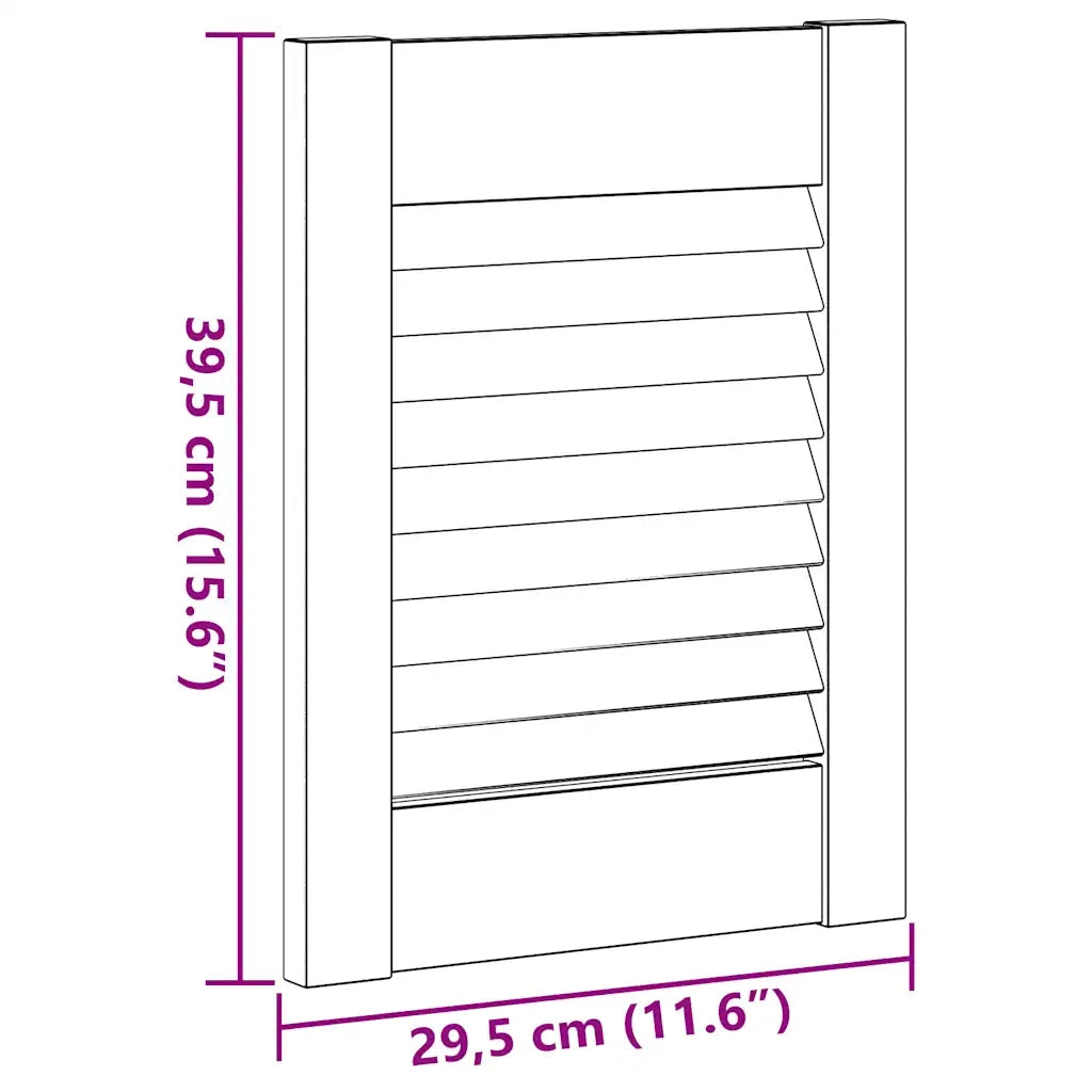 Anta a Lamelle Bianca 39,5x29,5 cm