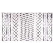 Tappeto del soggiorno | Tappeto Lavabile 190x300 cm Nero e Bianco