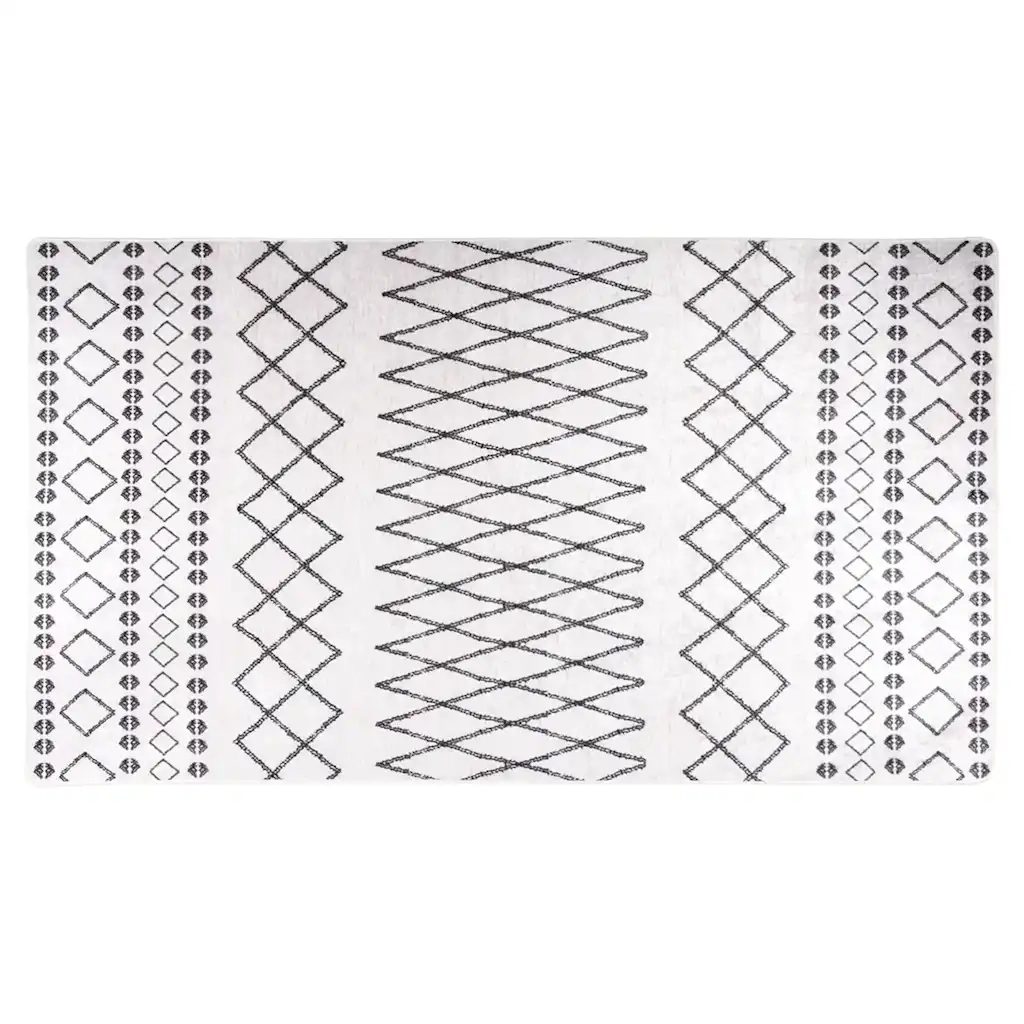 Tappeto del soggiorno | Tappeto Lavabile 190x300 cm Nero e Bianco