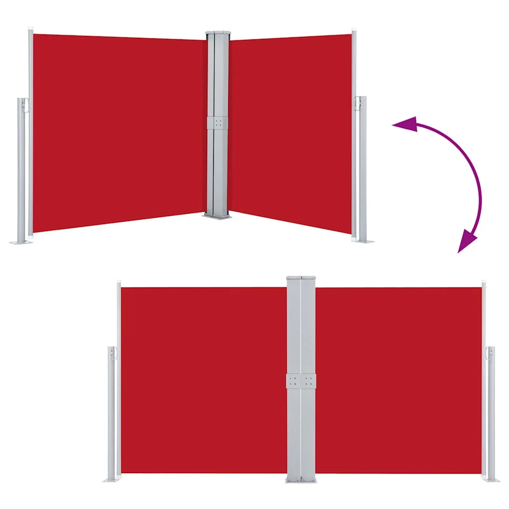 Tenda da Sole Laterale Retrattile Rossa 140x1000 cm