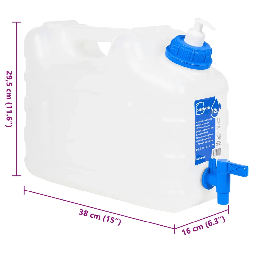 Contenitore Acqua Rubinetto e Dispenser Sapone 10 L in Plastica 155043