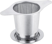 Filtro per tazze con coperchio - Acciaio inossidabile - Sicuro per alimenti - Adatto per tazze, tazze da caffè e teiere