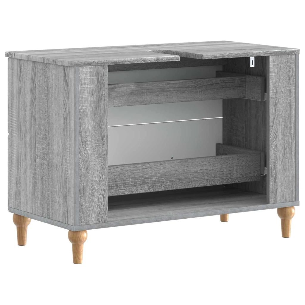 Armadio per Lavabo da Bagno ALKMAAR Sonoma grigio 896141