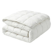 Piumino in misto poliestere bianco misura unica 135 x 200 cm imbottitura leggera trapuntata