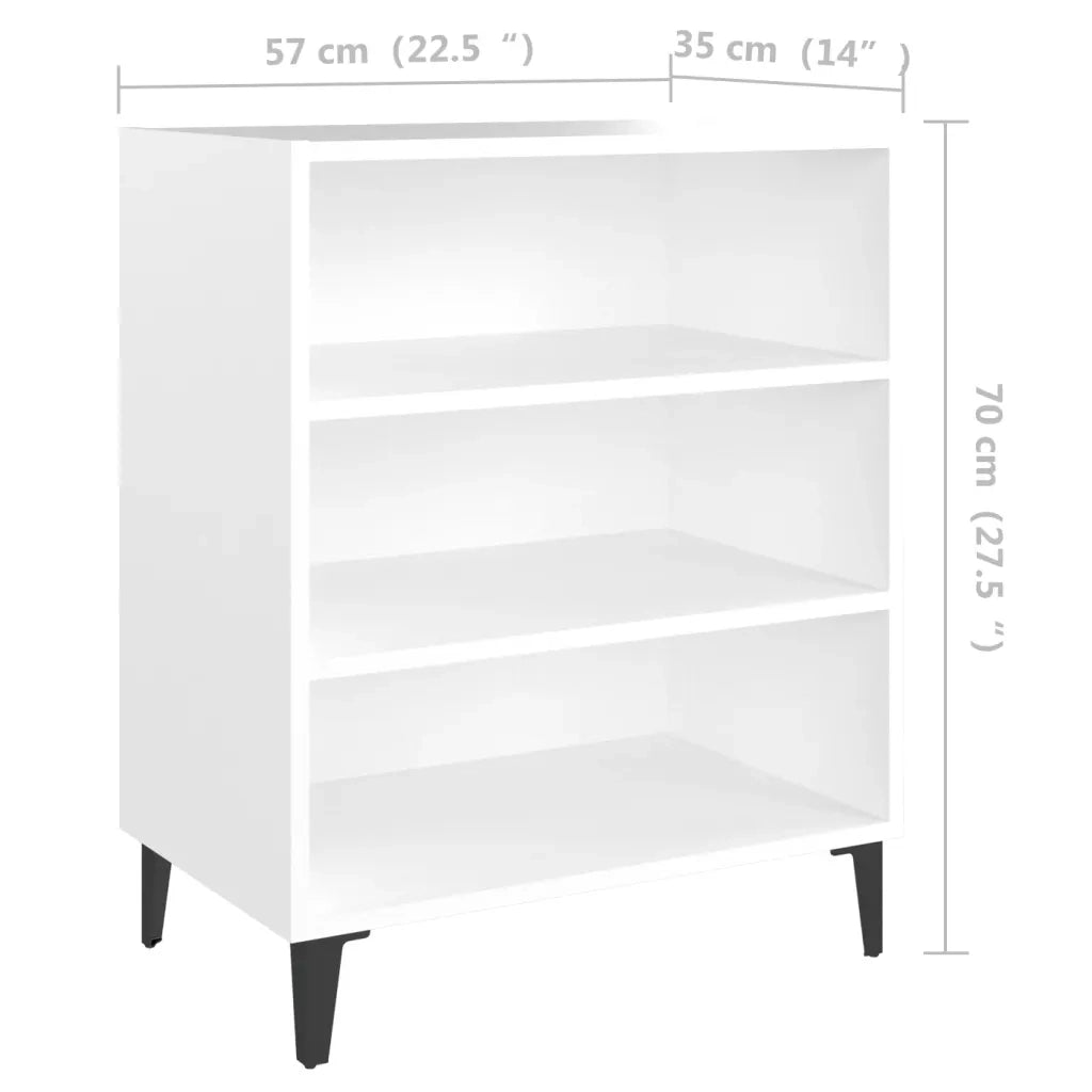Credenza Bianca 57x35x70 cm in Legno Multistrato 806058