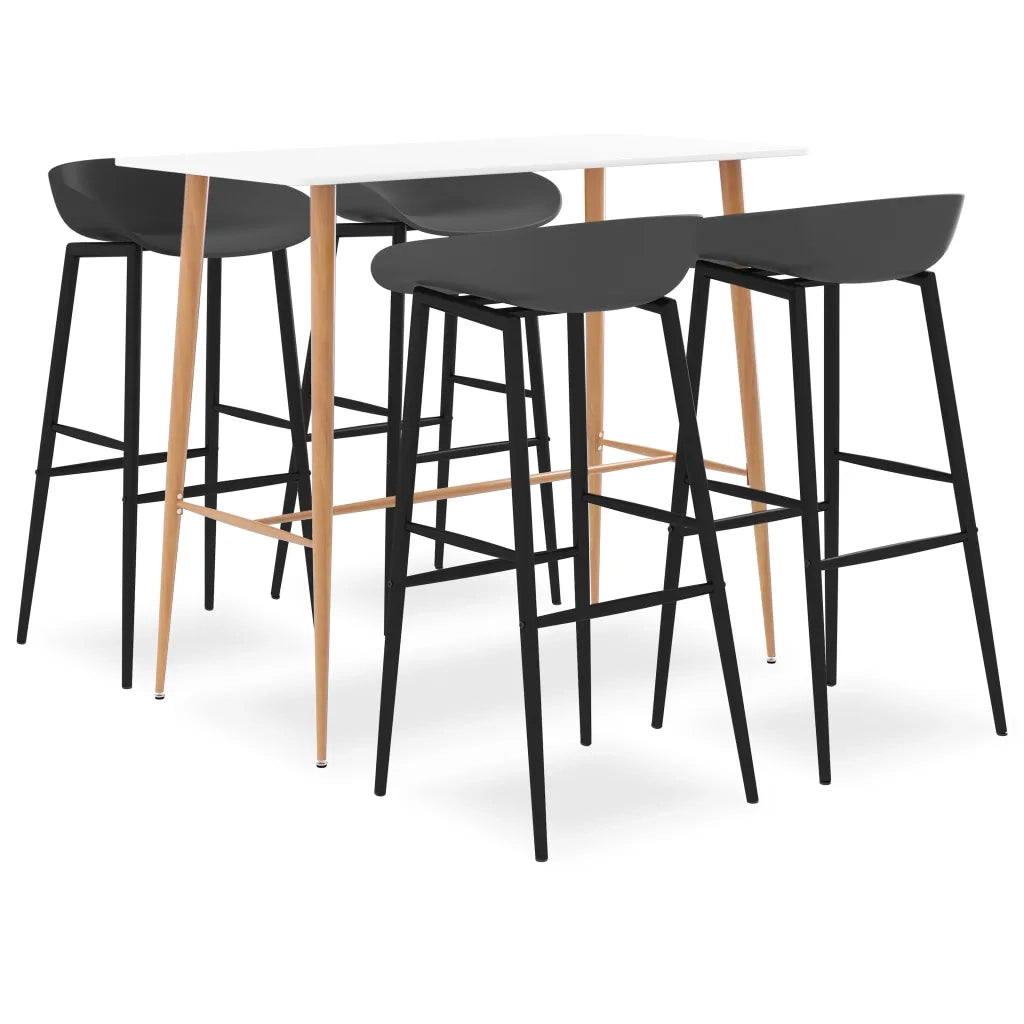 Set da Bar 5 pz Bianco e Grigio cod mxl 14942