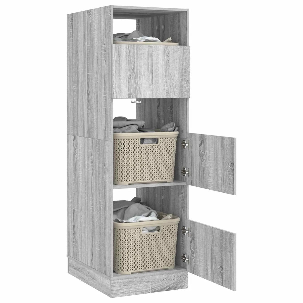 Mobile da lavanderia con porta Grigio Sonoma 50 x 68 x 162 cm 3422797