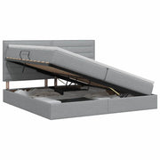 Letto con contenitore e materasso Grigio Chiaro 200 x 200 cm 3459462