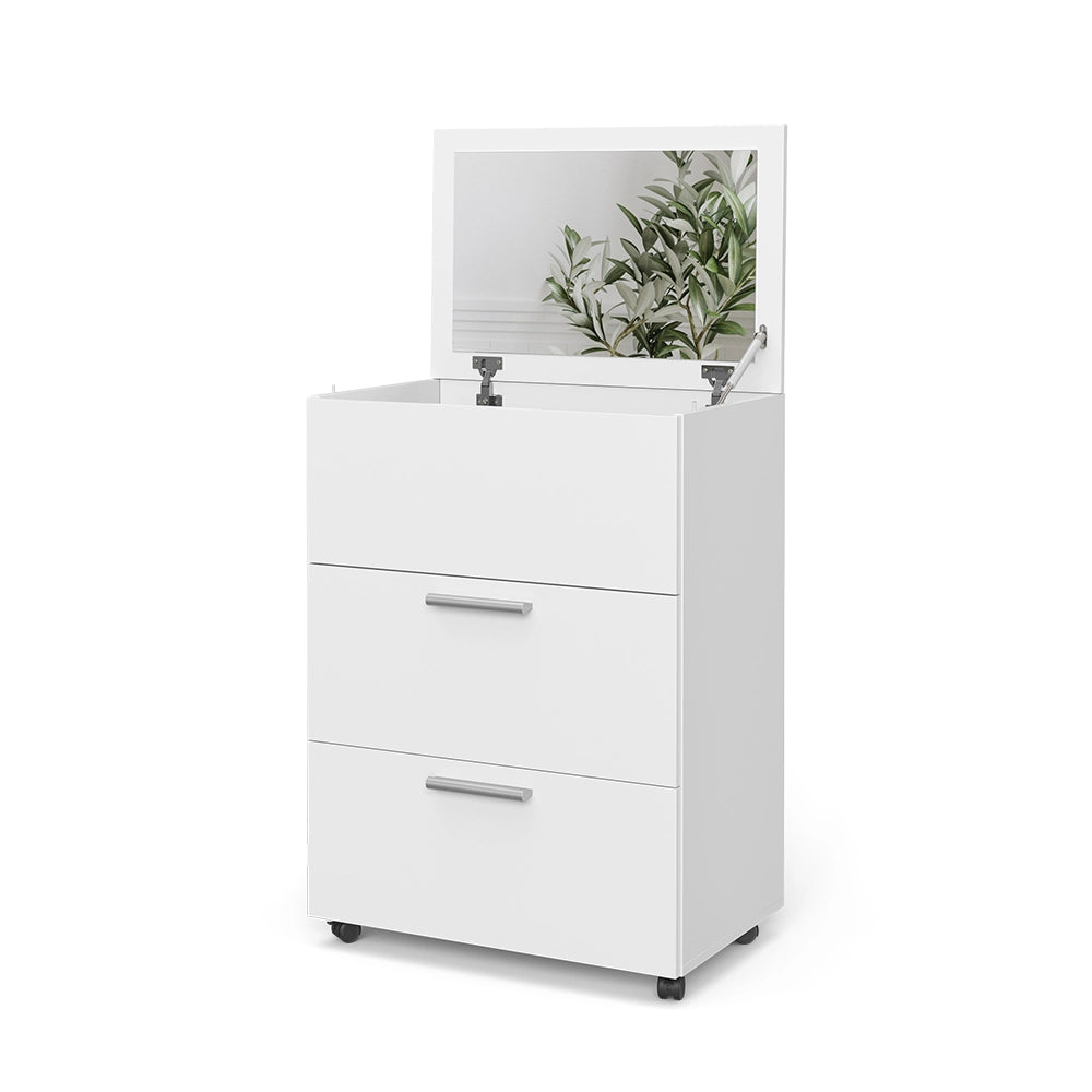 Vicco Tavolo da toeletta Bianco 65.8 cm con 2 cassetti