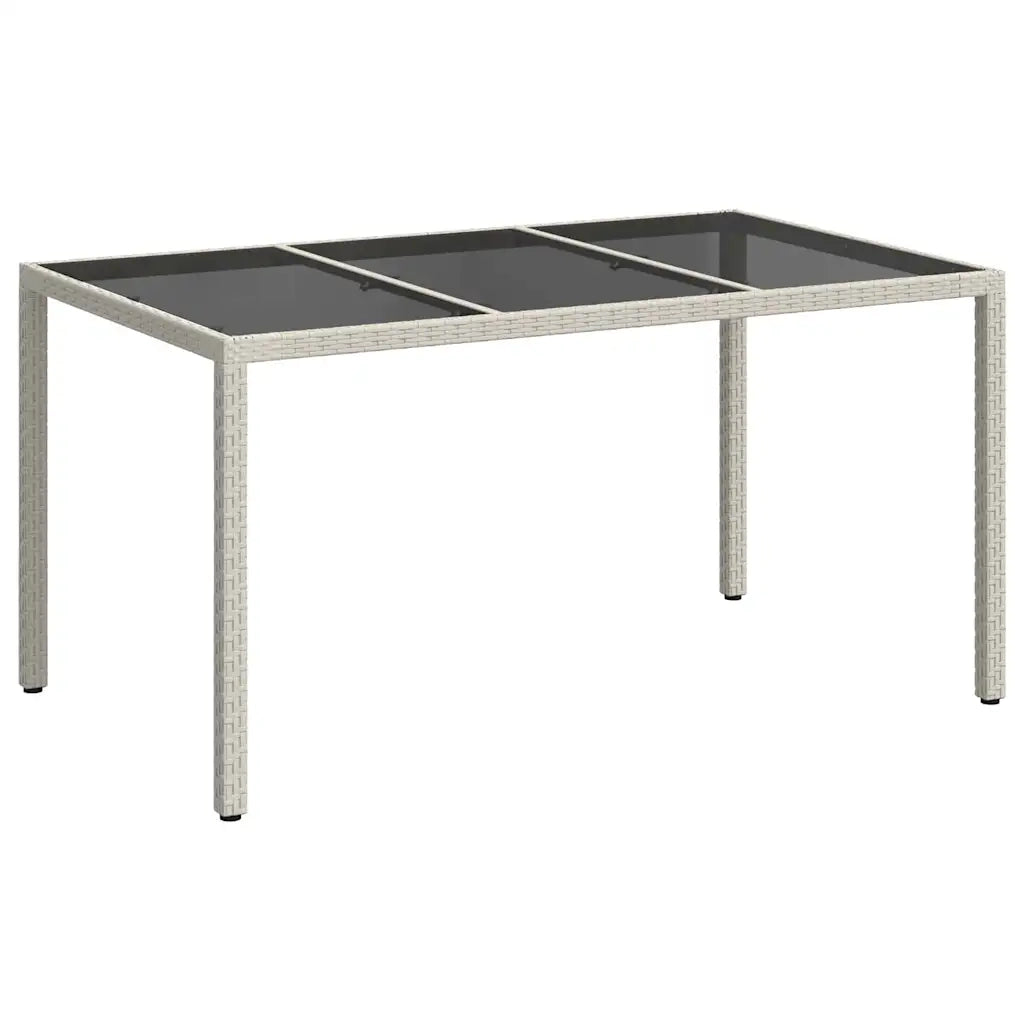 Tavolo da Giardino Bianco 150 x 90 x 75 cm polyrattan 362542