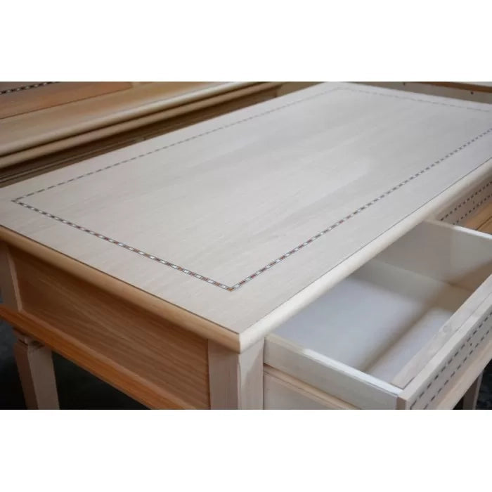 Scrivania classica 2 cassetti in legno grezzo 100x54x80 - Mobili 2G