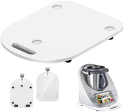 Placca di mescolamento scorrevole di alta qualità adatta per Thermomix TM6/TM5, placca di mescolamento rotante veloce con ruote, bianca lucida.