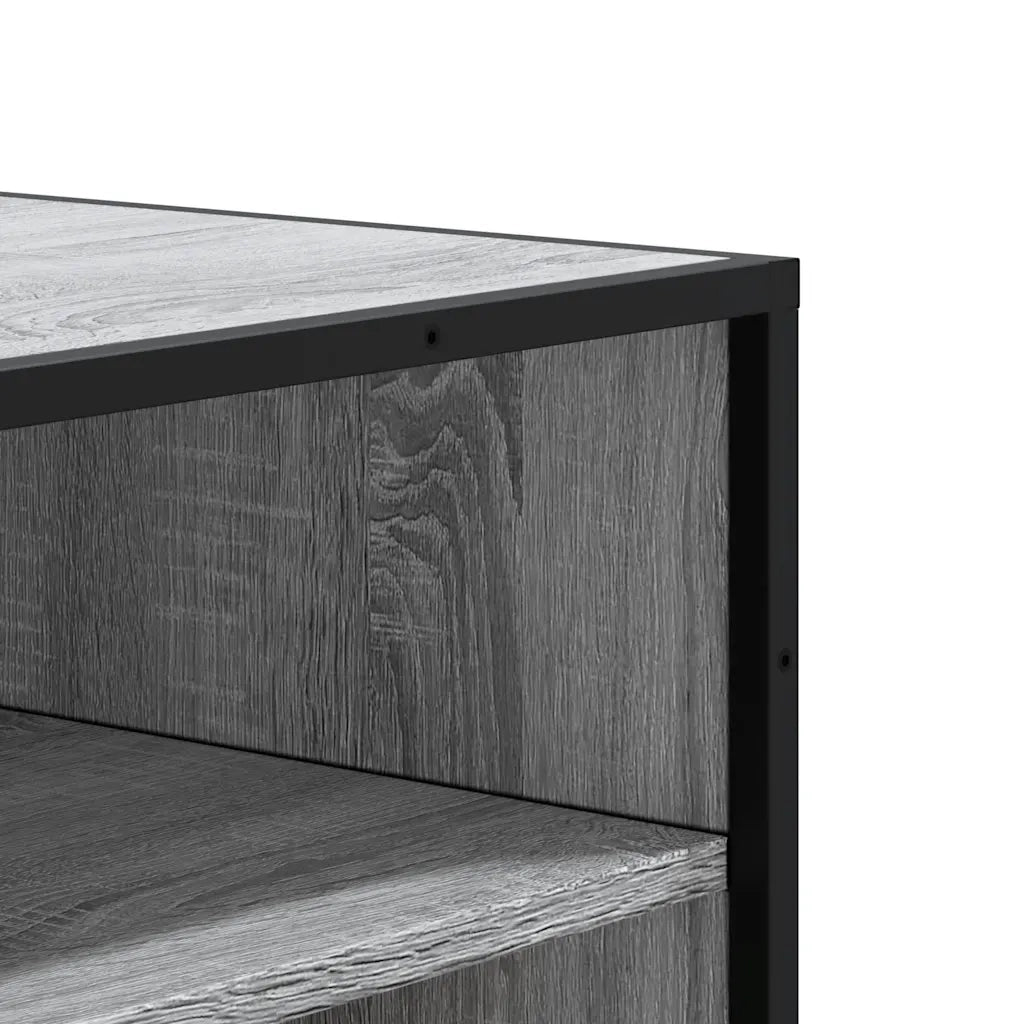 vidaXL Scarpiera Grigio Sonoma 75x38x97,5 cm Legno Multistrato Metallo