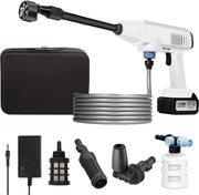Hogedrukreiniger a batteria, 21V 4.0Ah, 435PSI 30 Bar, con lance per schiuma di neve e bocchetta per angolo e 6 in 1, per uso professionale